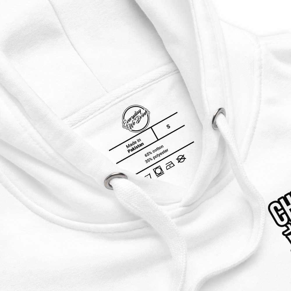 CHEERS KANPAI SALUD HOODIE | MILKY WHITE